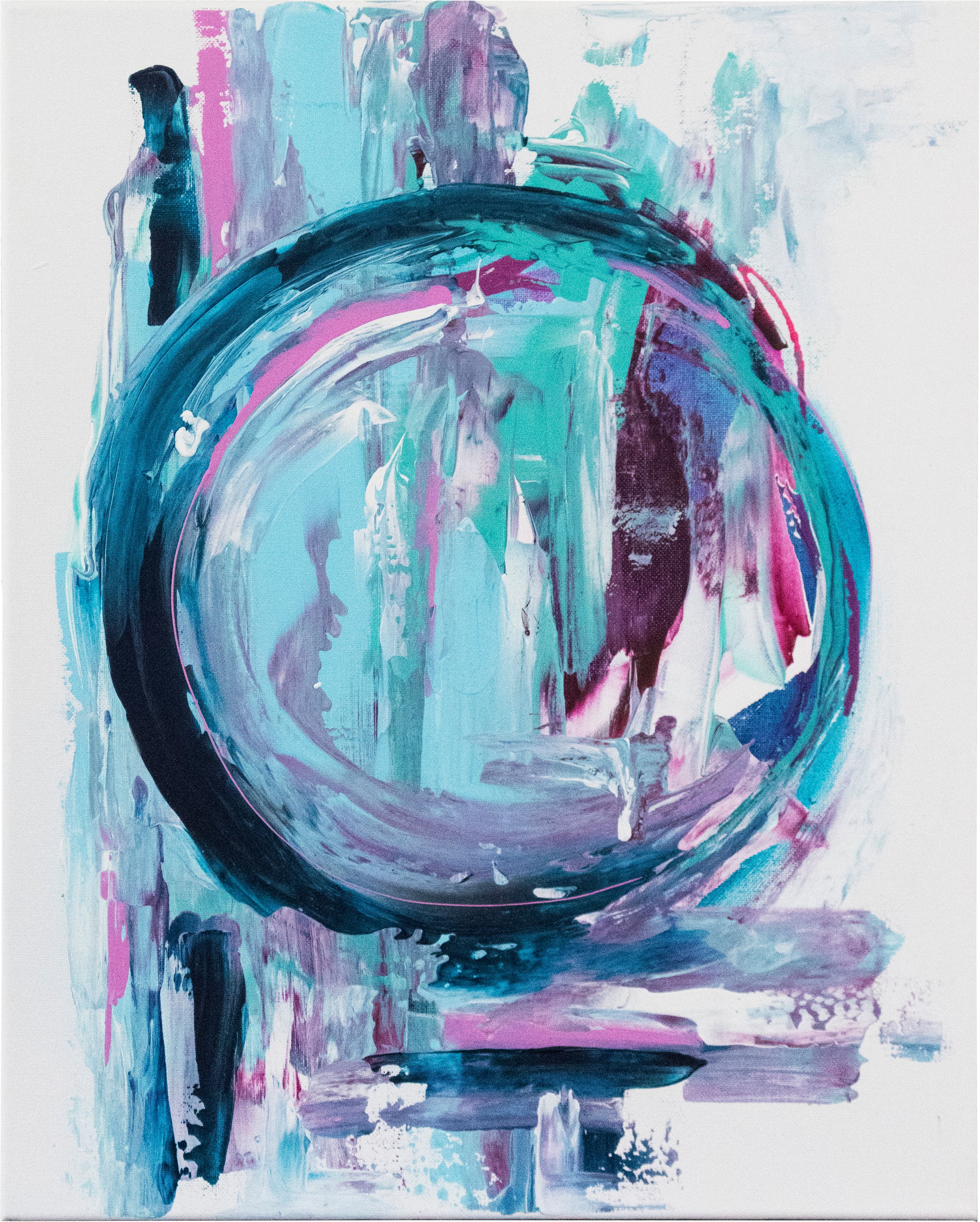 Abstrakter Kreis | Abstrakte Acrylkunst auf Leinwand