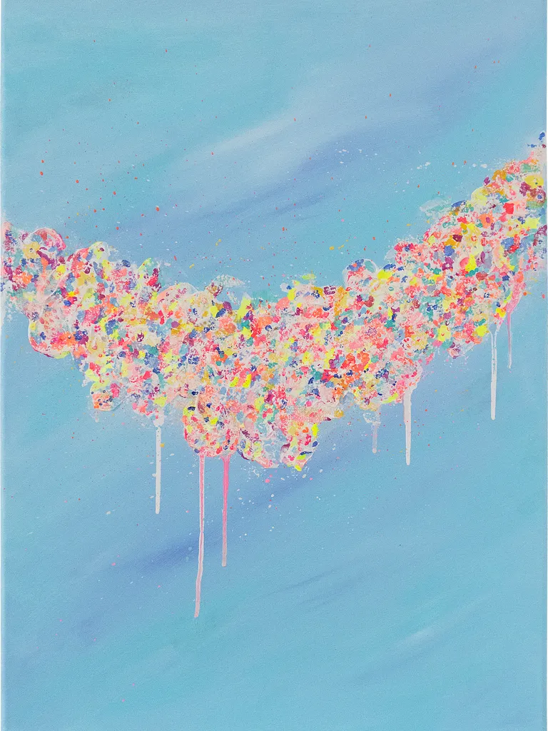 Blaue Wolken | Abstrakte Acrylkunst auf Leinwand