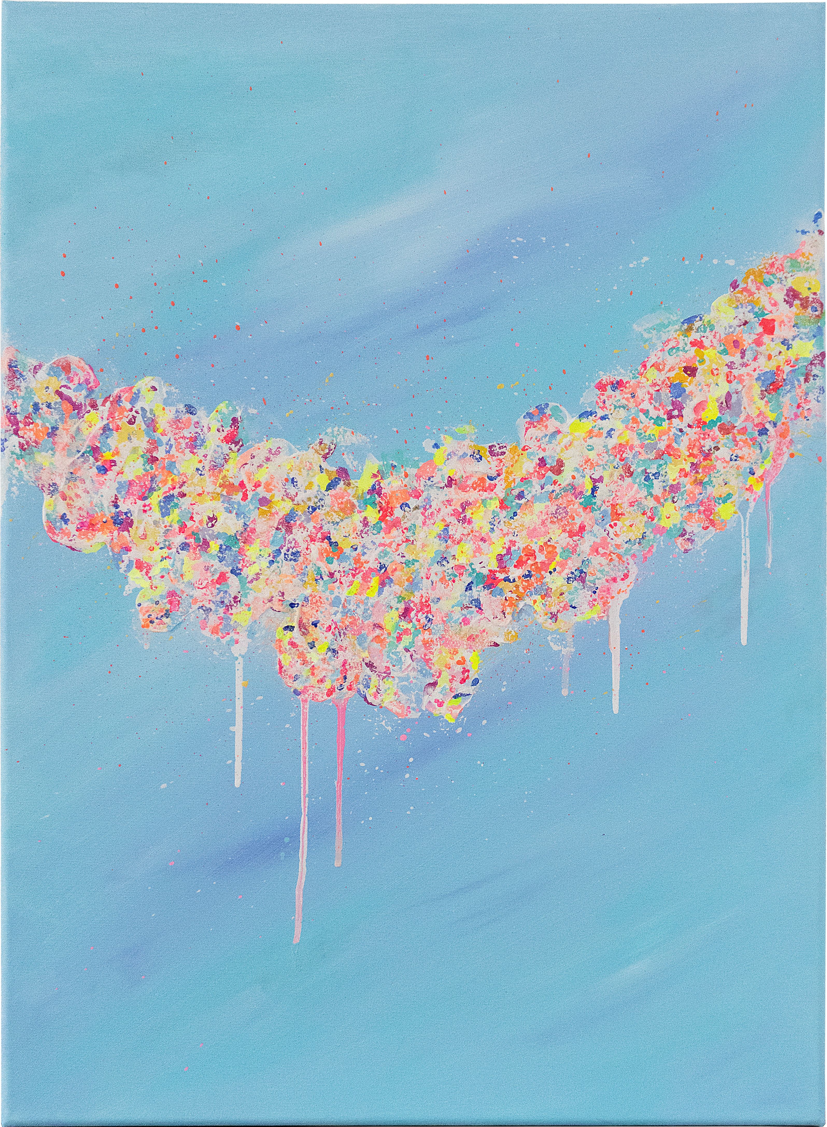 Blaue Wolken | Abstrakte Acrylkunst auf Leinwand