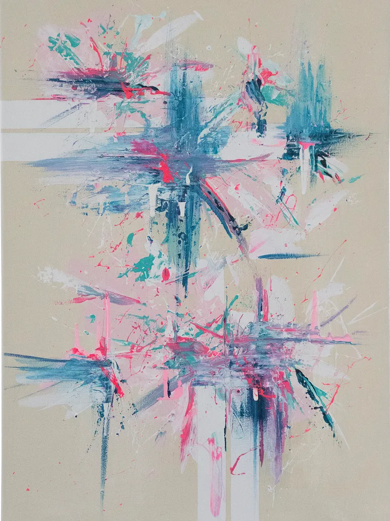 Feuerwerk | Abstrakte Acrylkunst auf Leinwand