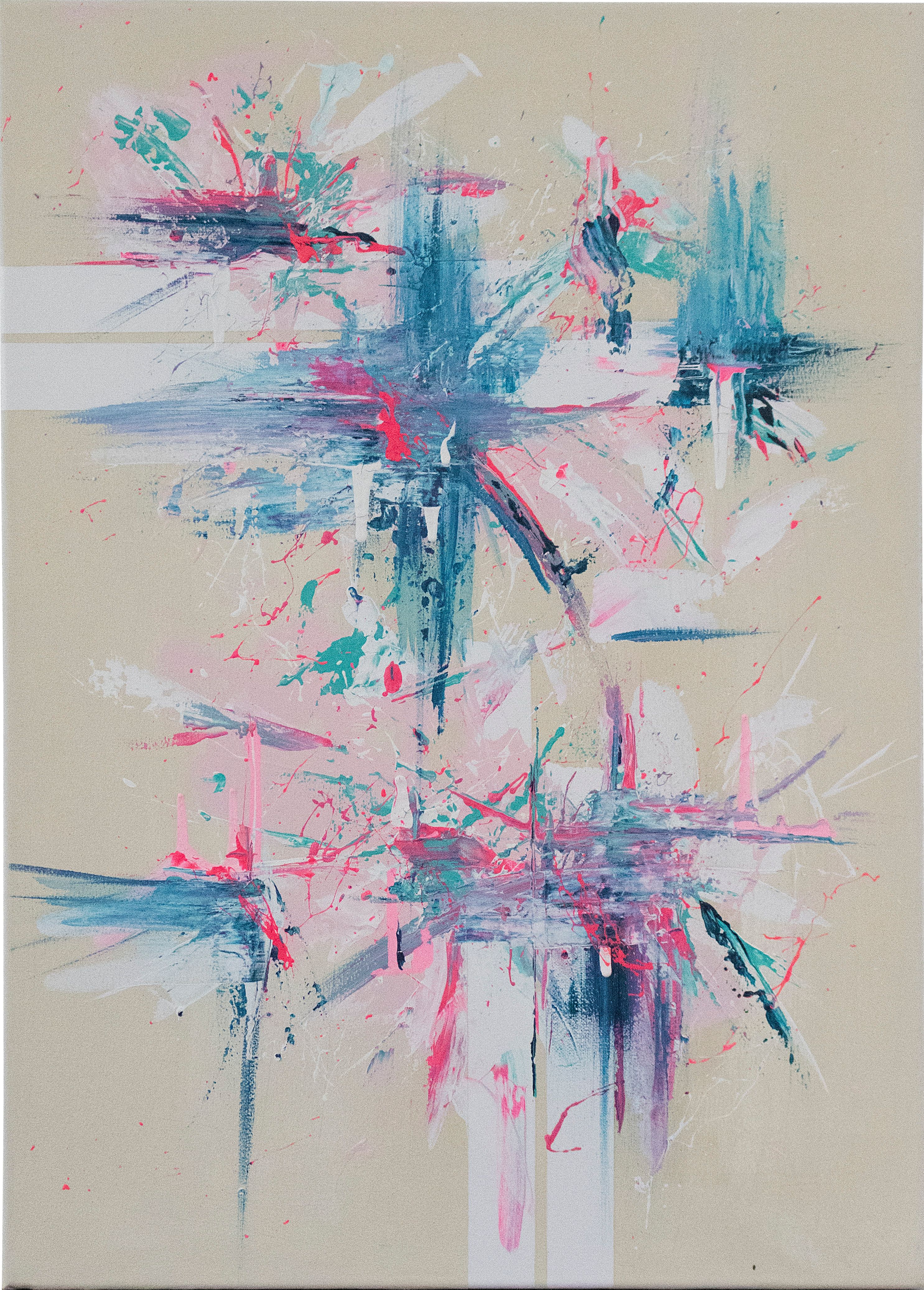 Feuerwerk | Abstrakte Acrylkunst auf Leinwand
