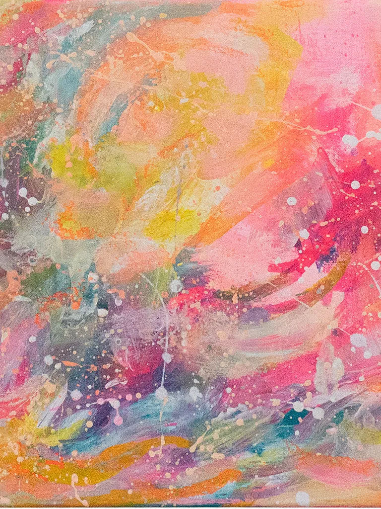 Frühlingserwachen | Abstrakte Acrylkunst auf Leinwand