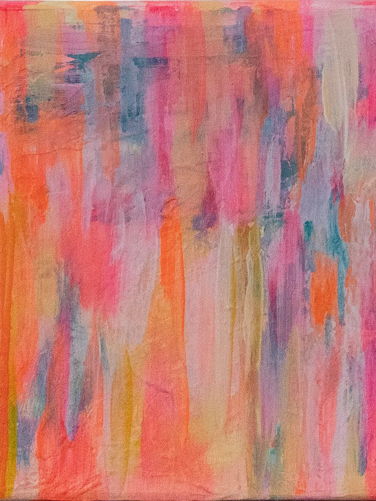 Frühling im Quadrat | Abstrakte Acrylkunst auf Leinwand