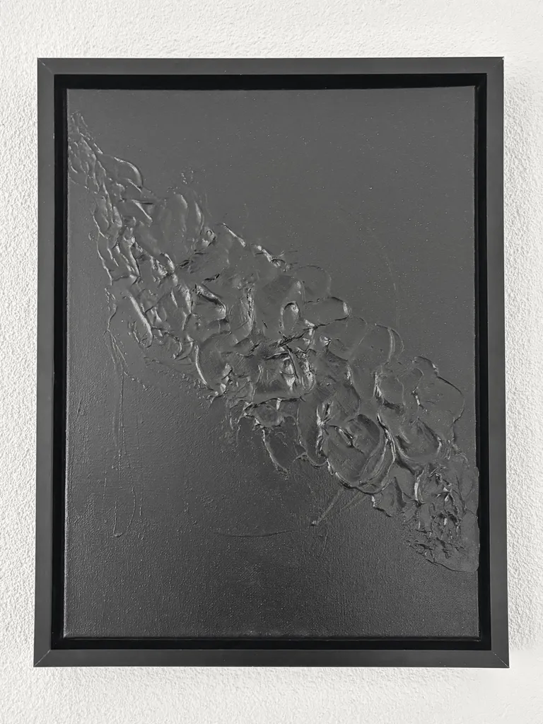Simply Black II | Schwarzes Acrylbild groß