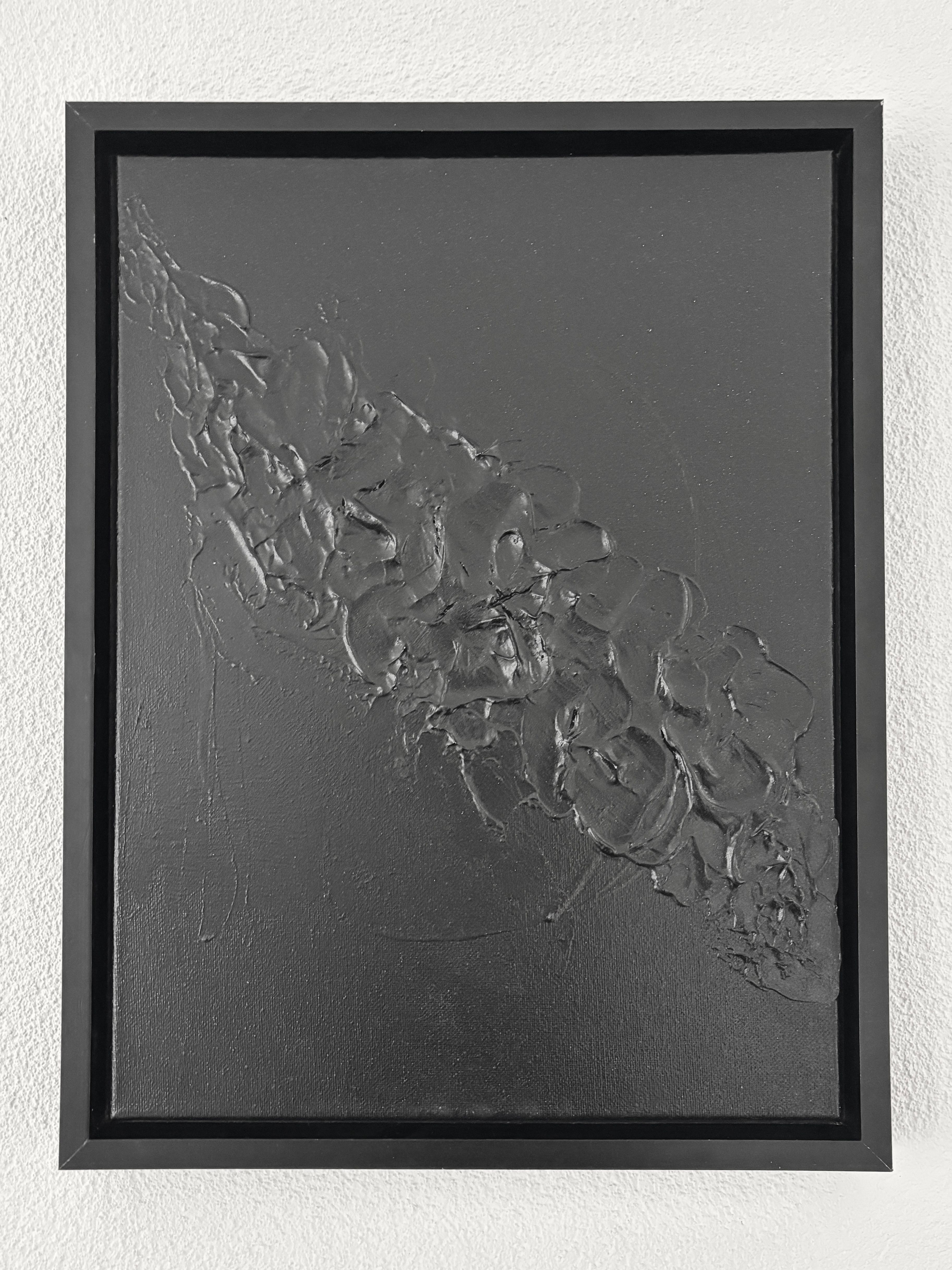 Simply Black II | Schwarzes Acrylbild groß
