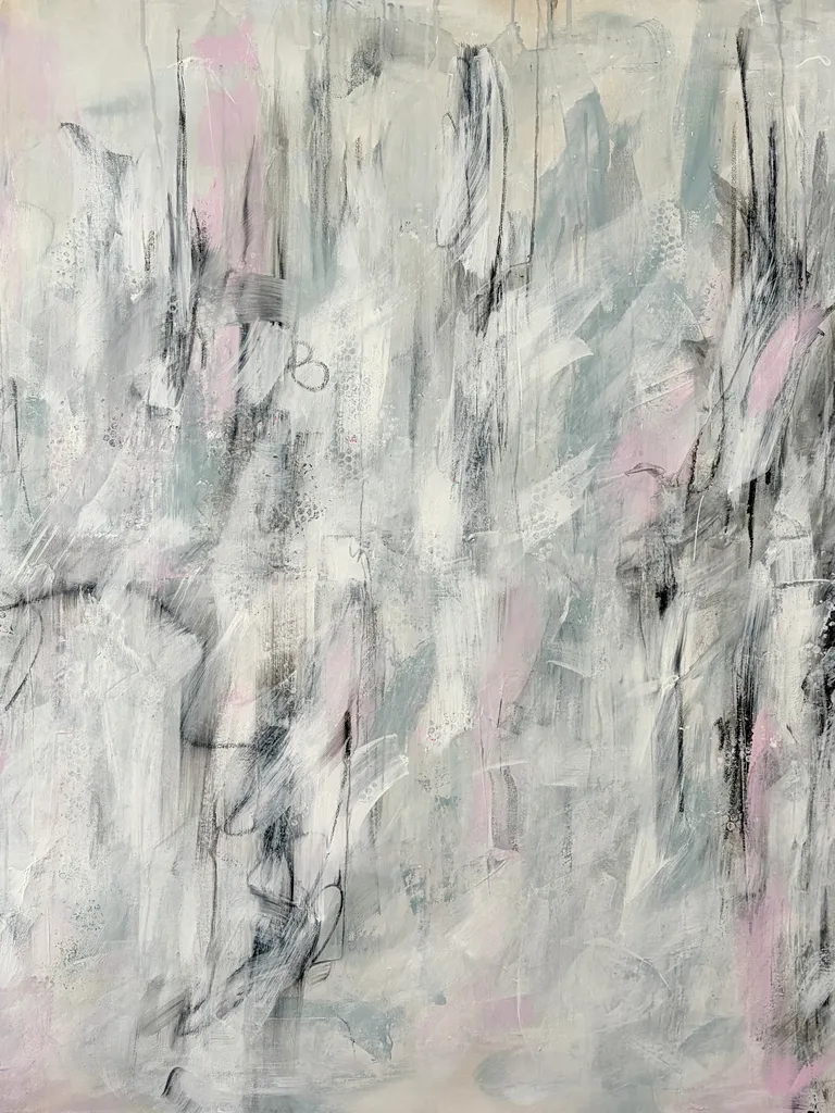 Soft Silence | Abstrakte Acrylkunst auf Leinwand 