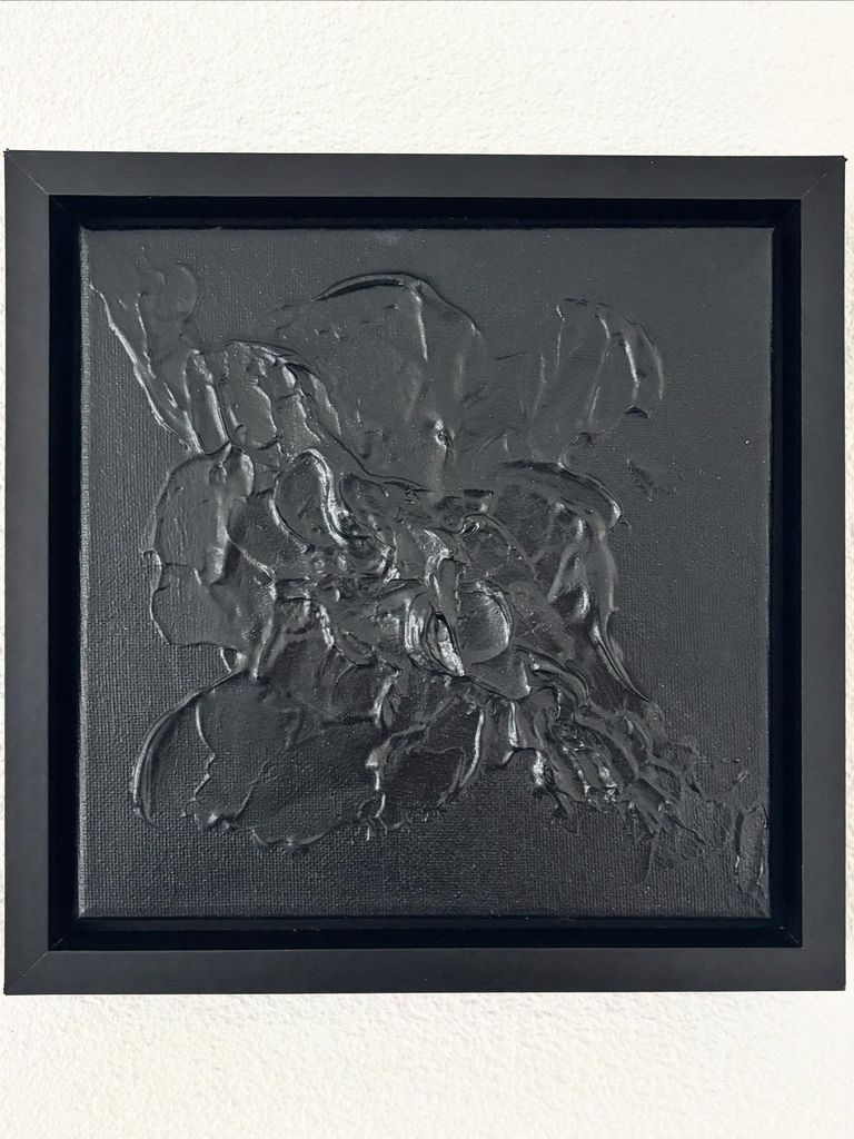 Simply Black I | Schwarzes Acrylbild